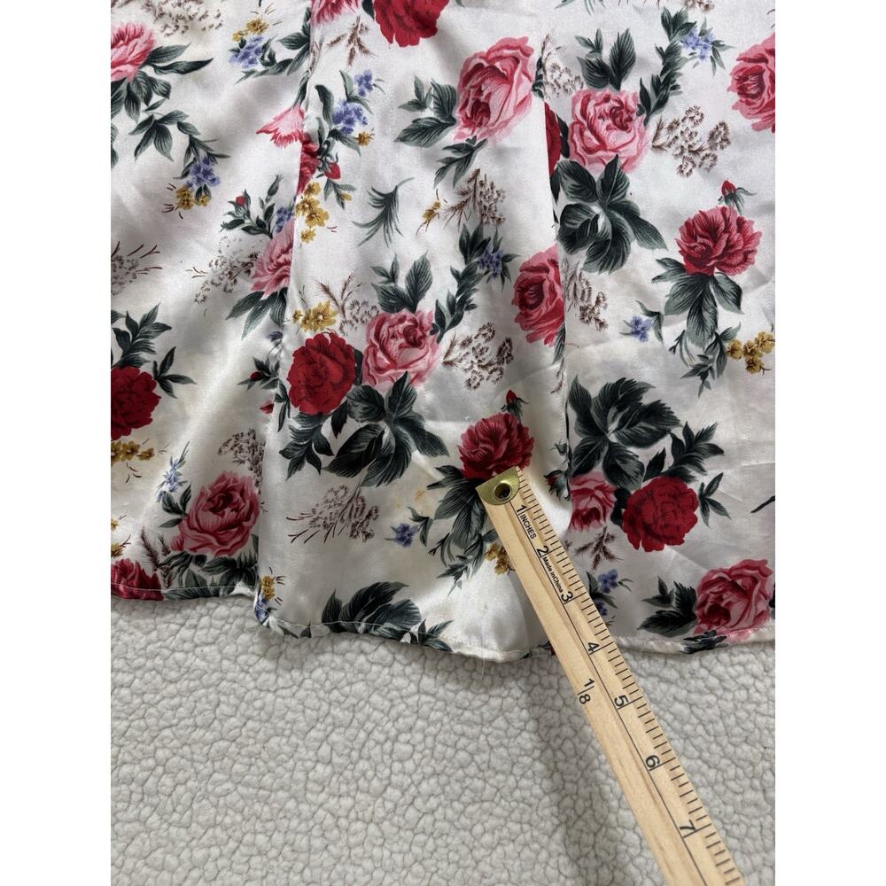 Vtg Feruccio Satin Floral Chemise Night Gown Slip Mini Dress Lingerie‎ Size M - Picture 3 of 8